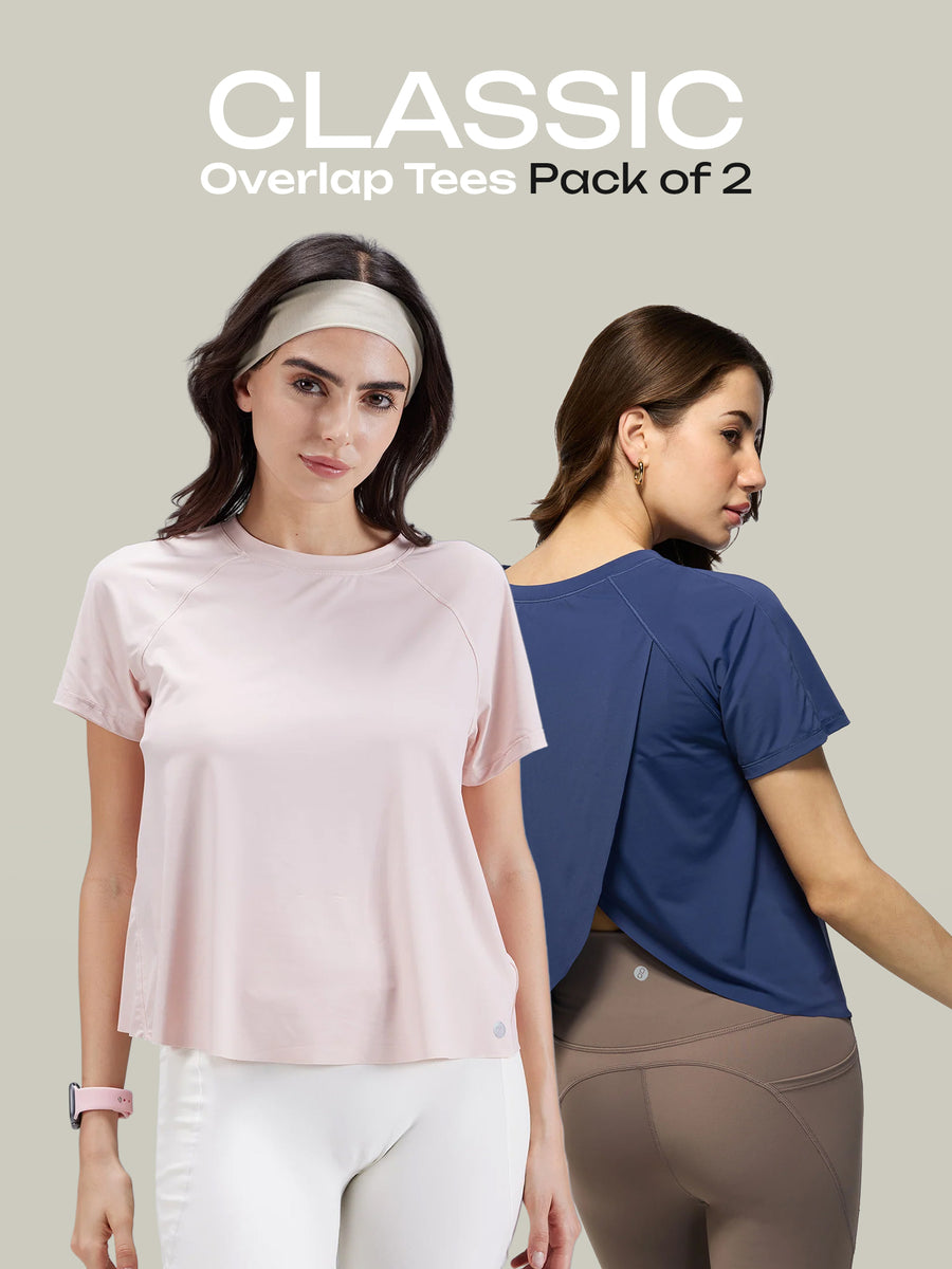 Classic Overlap Tee - Pack of 2 – CAVA Athleisure Pvt Ltd
