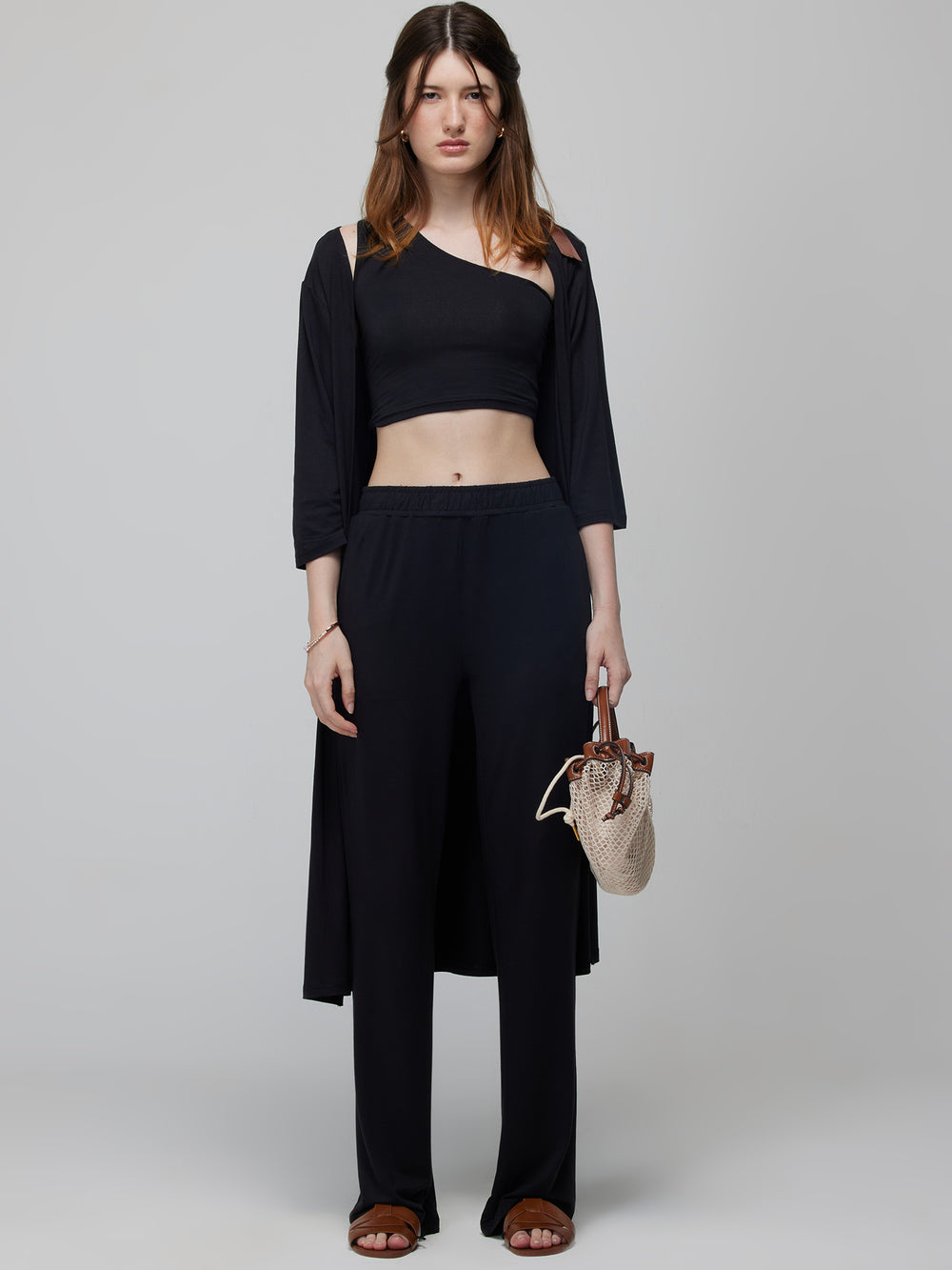 Black Float Flare Pants