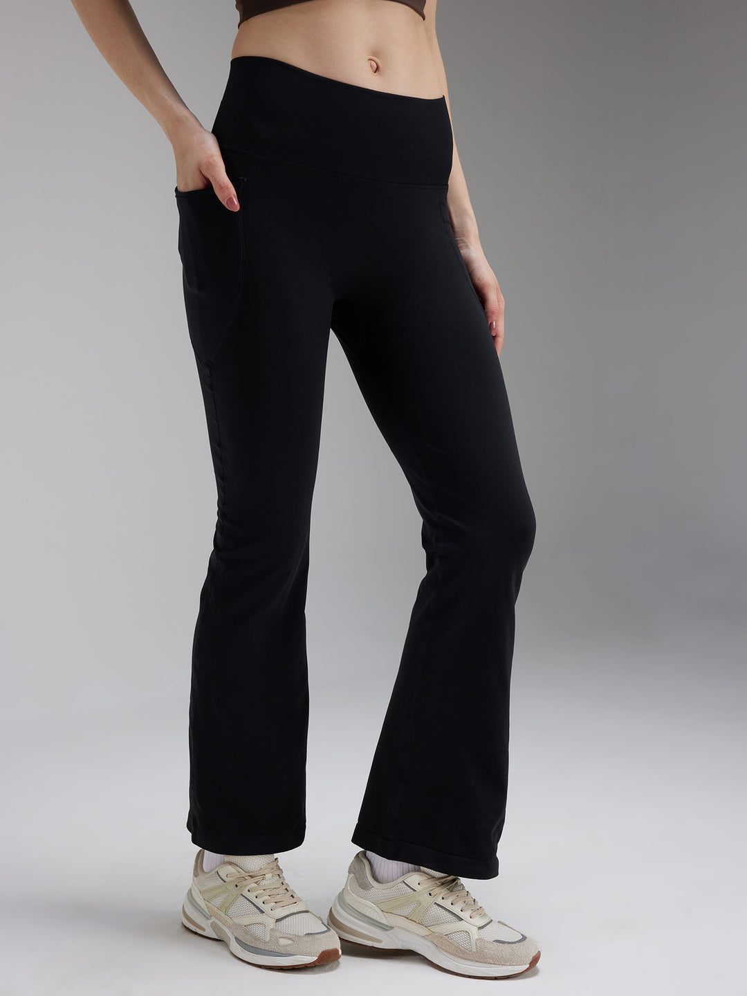 Black Sculpt Flare Leggings - Main Image