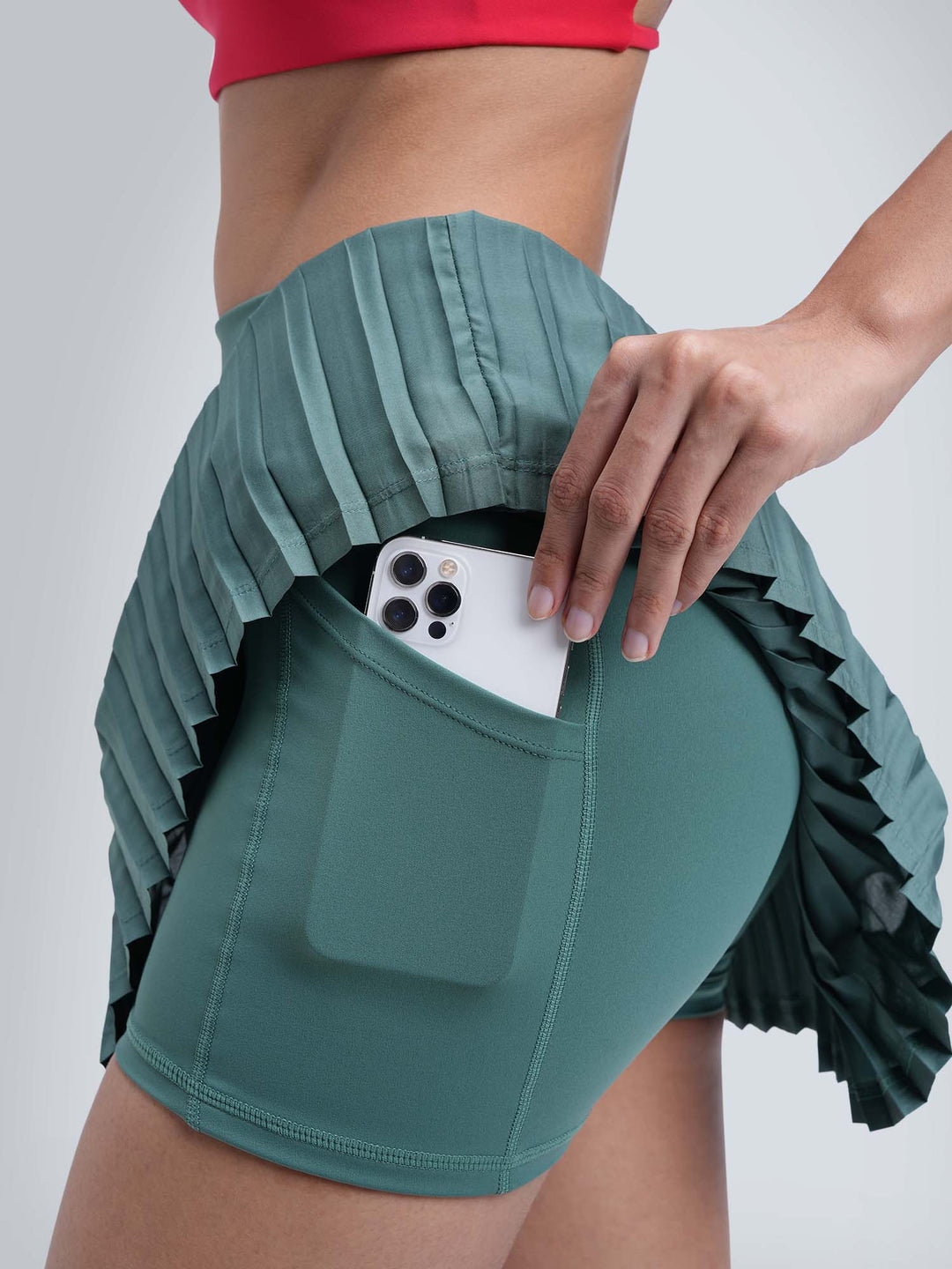 Pine Plie Pleated Skort