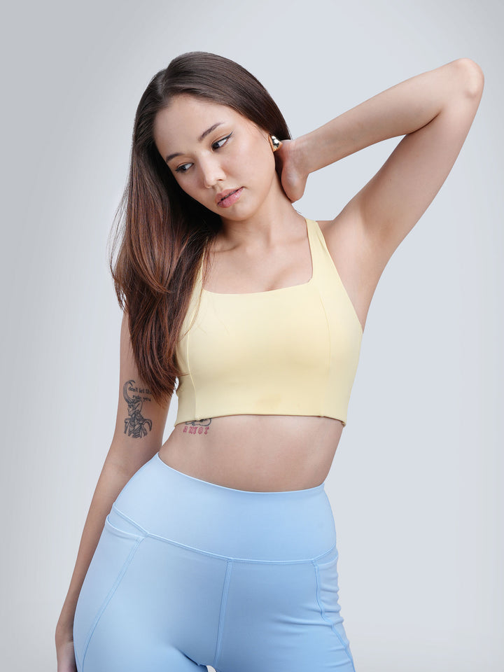 Butter Yellow Ultra Support Sports Bra
