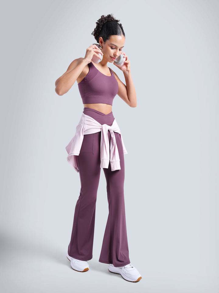 Wine High Impact Sports Bra