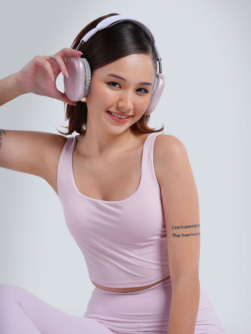 Pink Aerial Crop Tank