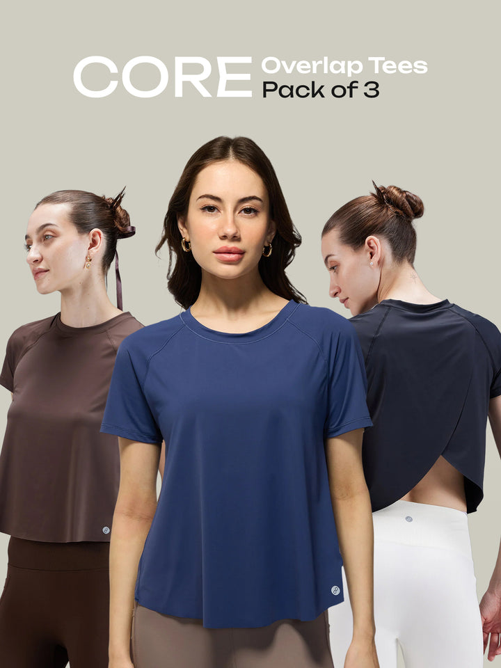 Core Overlap Tees - Pack of 3