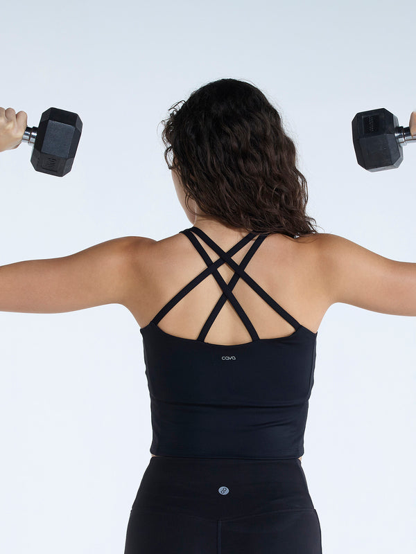 Black Heartline Sports Bra