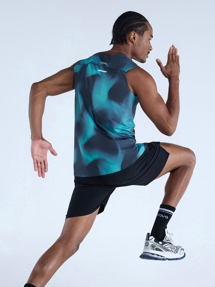 Teal Fluid Ozone Sleeveless Tank