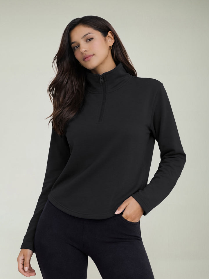 Black Adaptive Half Zip