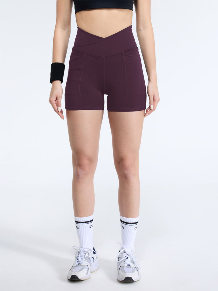 Wine Hourglass Booty Shorts