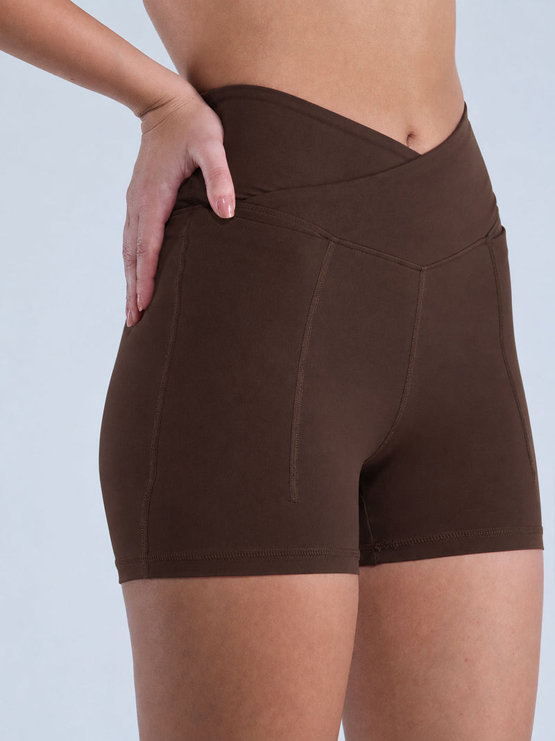 Brown Hourglass Booty Shorts