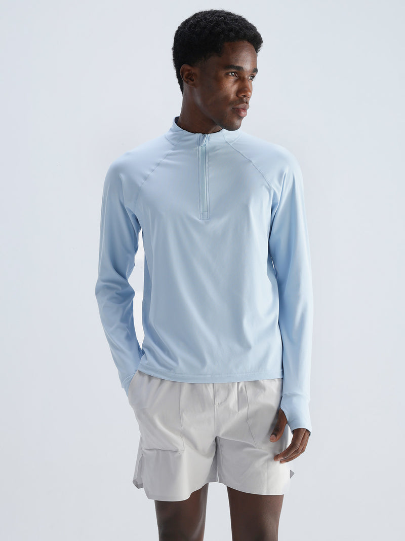 Ice Blue Athletic Quarter-Zip