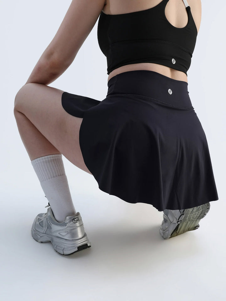 Black Swirl Tennis Skorts