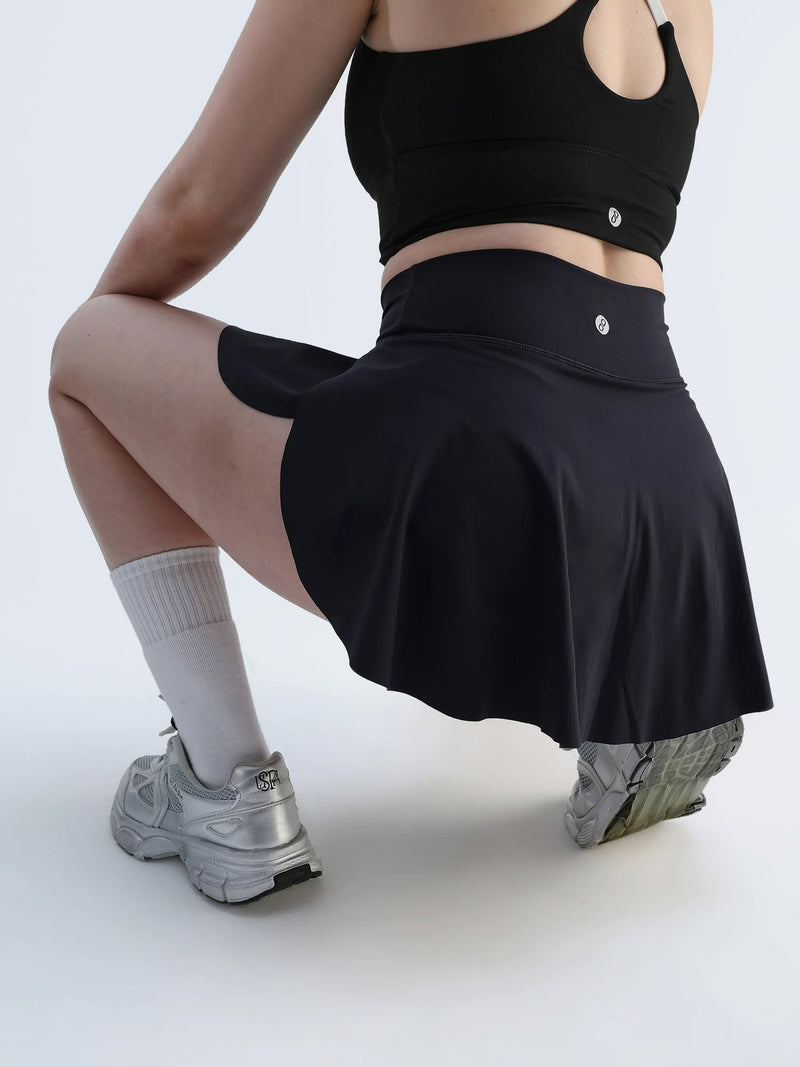 Black Swirl Tennis Skorts