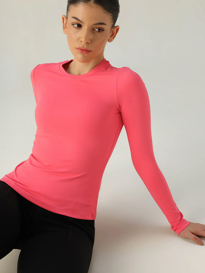 Coral Sculpt Crew Top