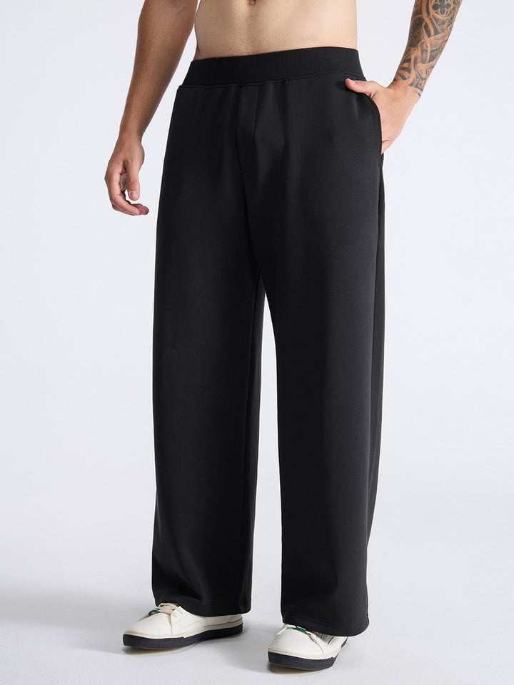 Black Mello Wide Leg Joggers - Men