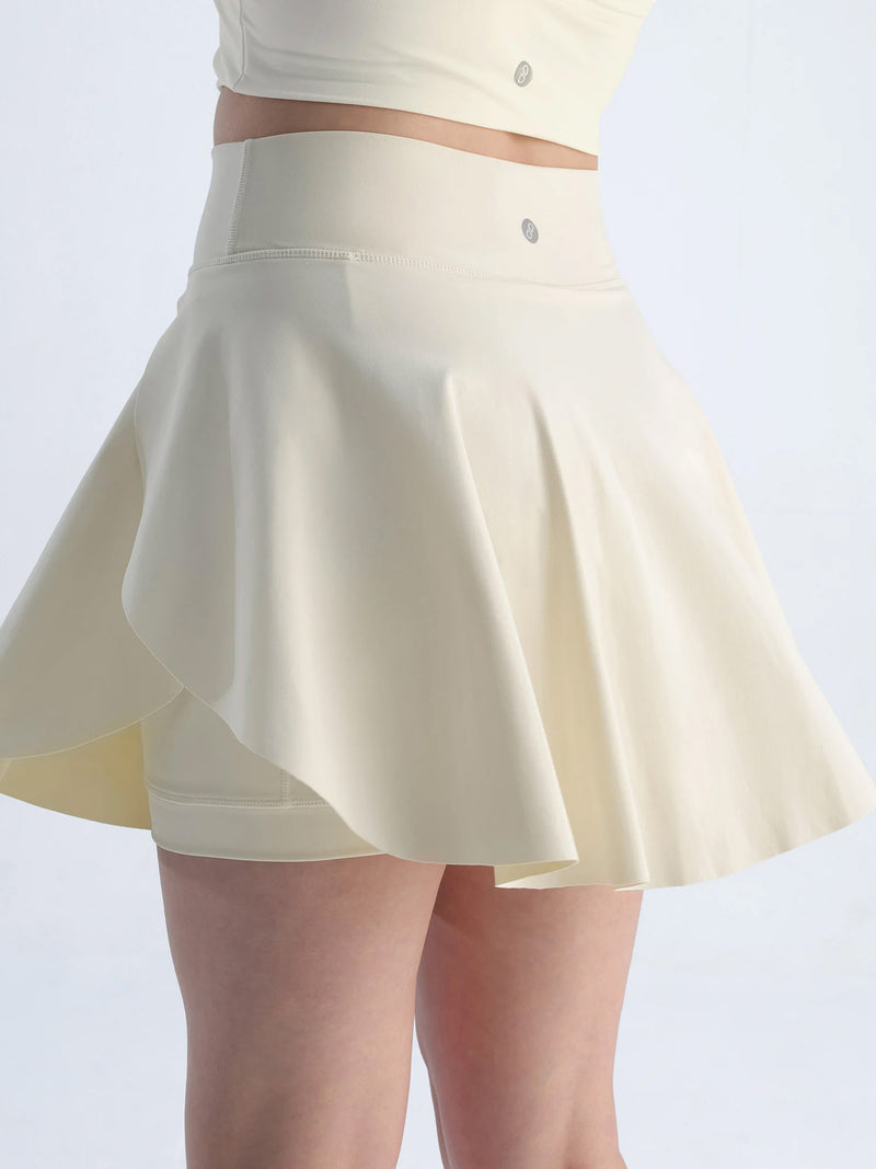 Ivory Swirl Tennis Skorts - Longer
