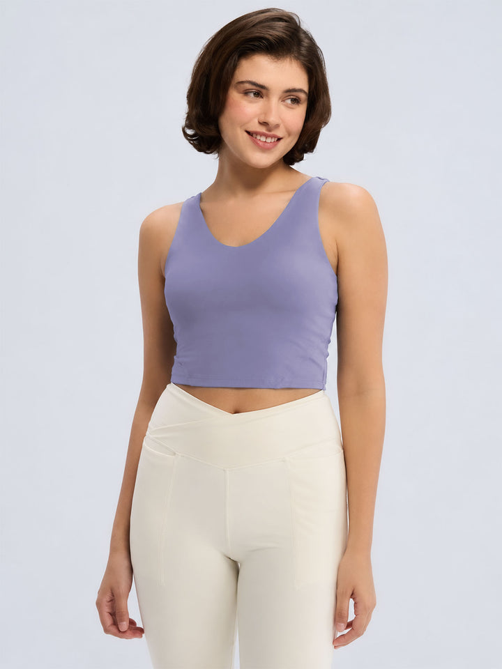Lilac Refine Crop Tank