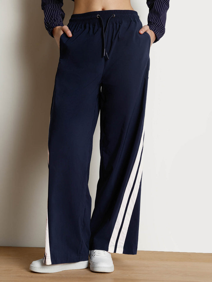 Navy Drift Wide Leg Tracks - Women
