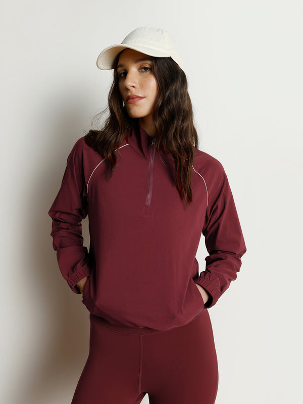 Maroon Rally Quarter Zip Jacket