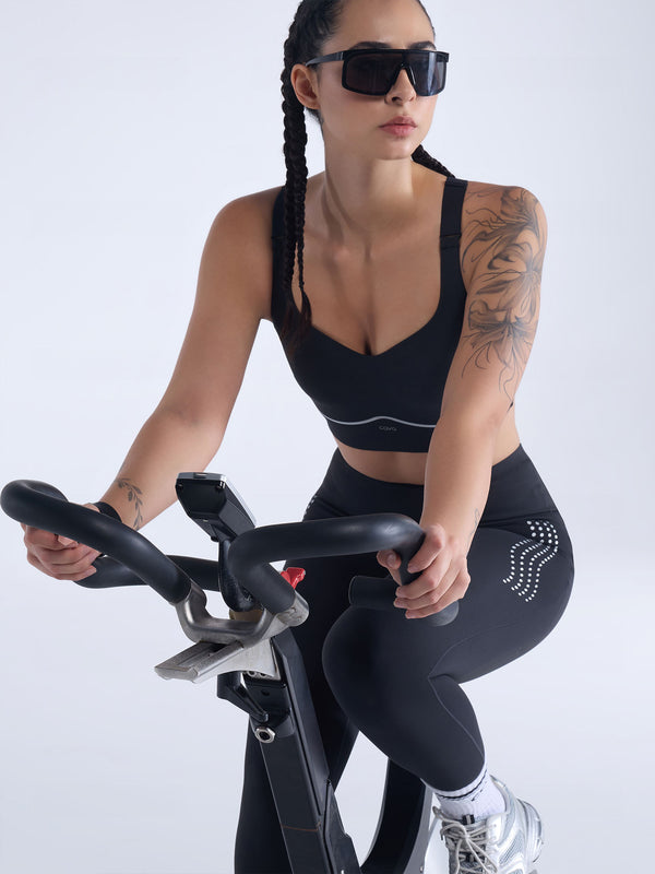 Black Studio Compression Sports Bra