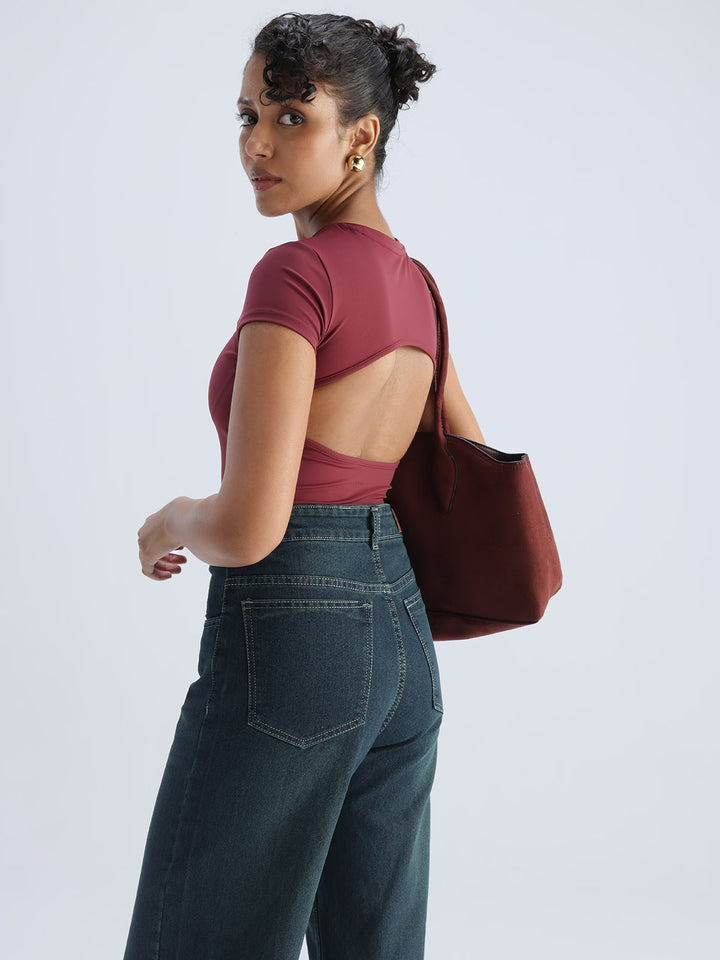 Cherry Sleek Backless Built-in Top