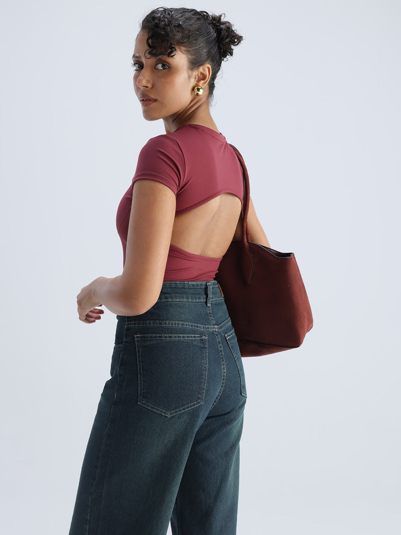 Cherry Sleek Backless Built-in Top