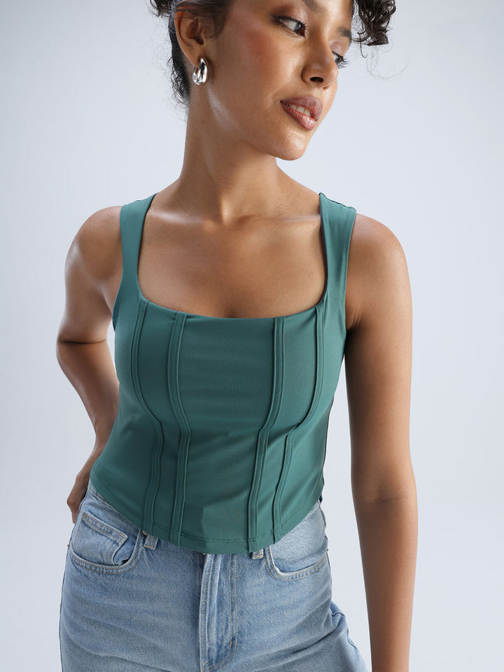 Green Club Corset Top