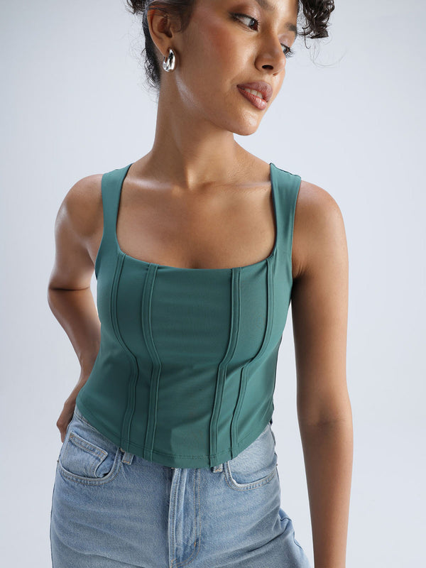 Green Club Corset Top