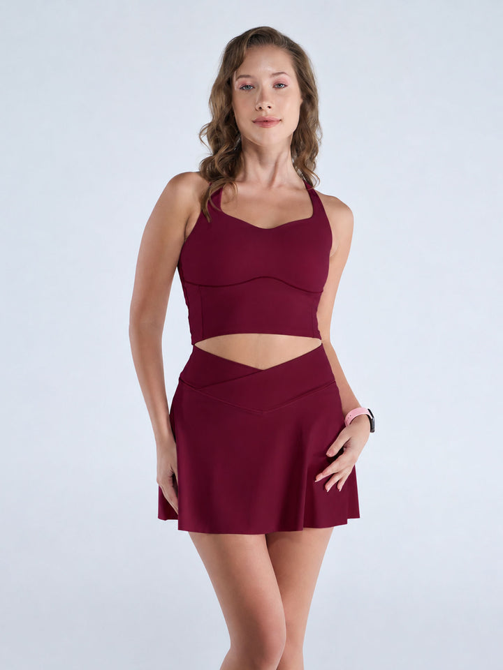 Cherry Heartline Sports Bra