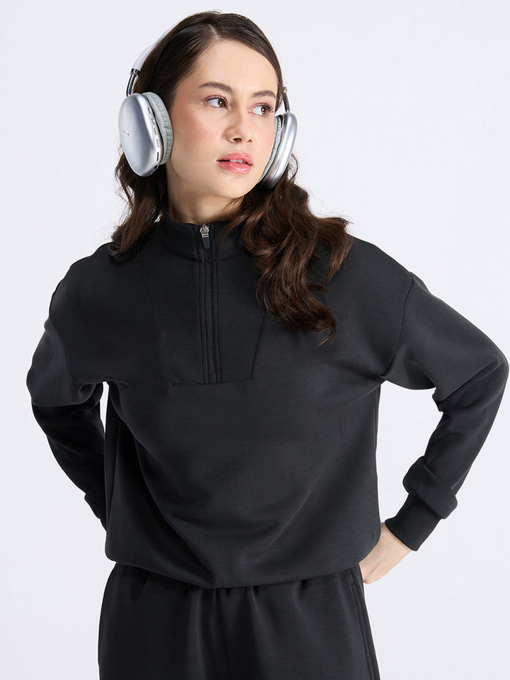 Black Mello Q-Zip Sweatshirt