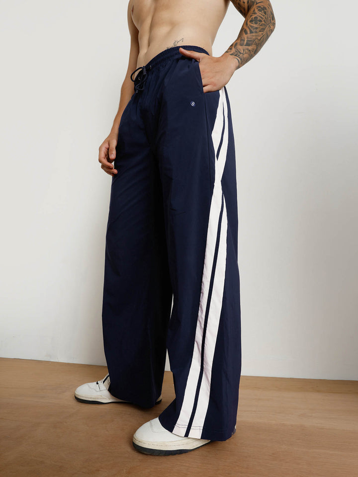 Navy Drift Wide Leg Tracks - Men