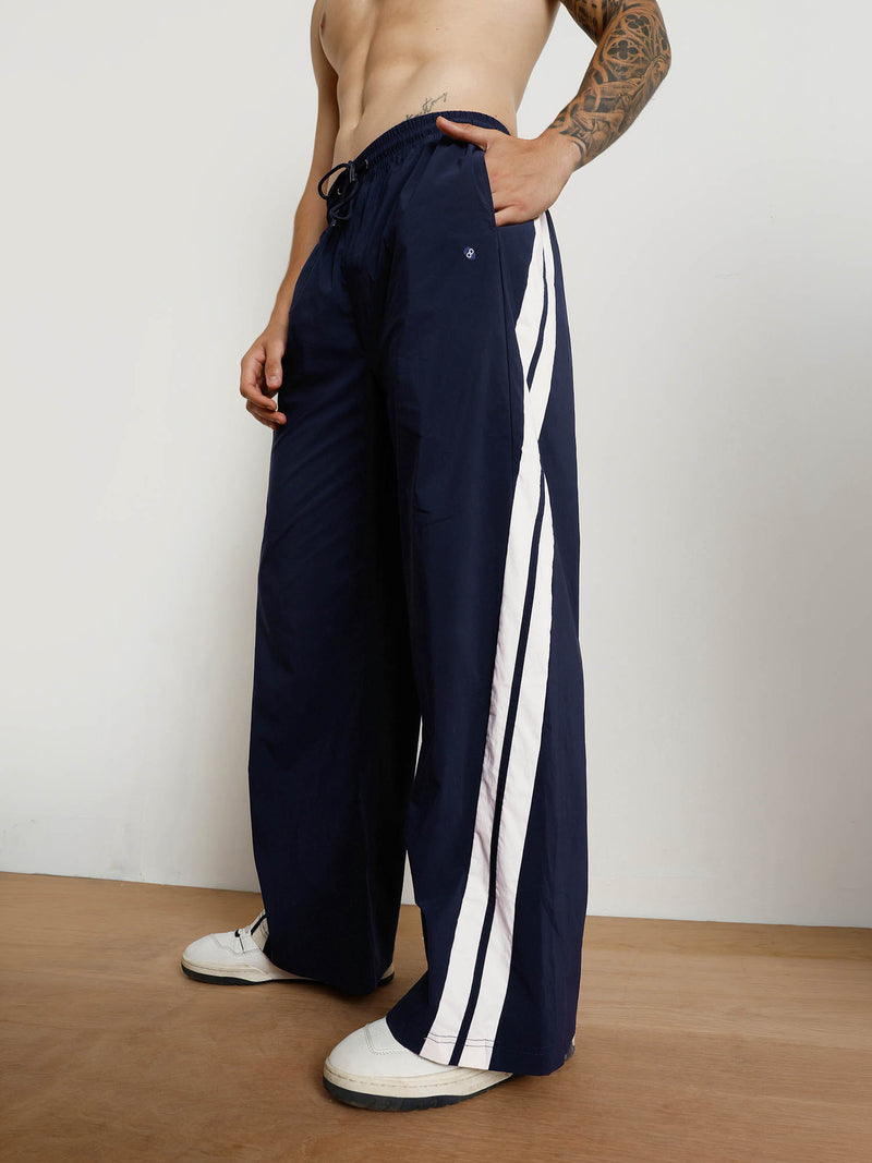 Navy Drift Wide Leg Tracks - Men