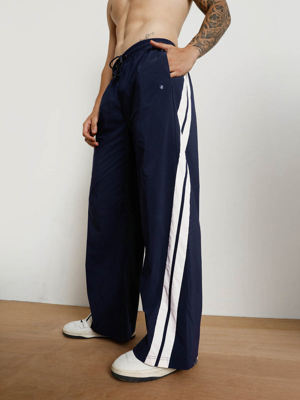 Navy Drift Wide Leg Tracks - Men