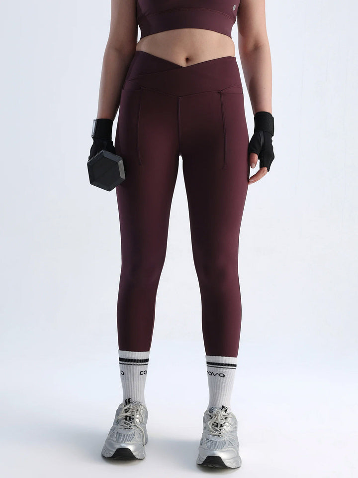 Wine Hourglass Snug Leggings
