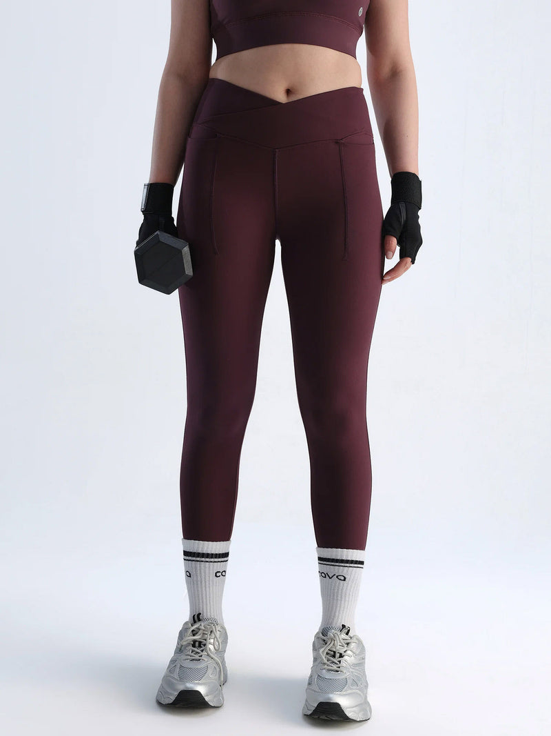 Wine Hourglass Snug Leggings