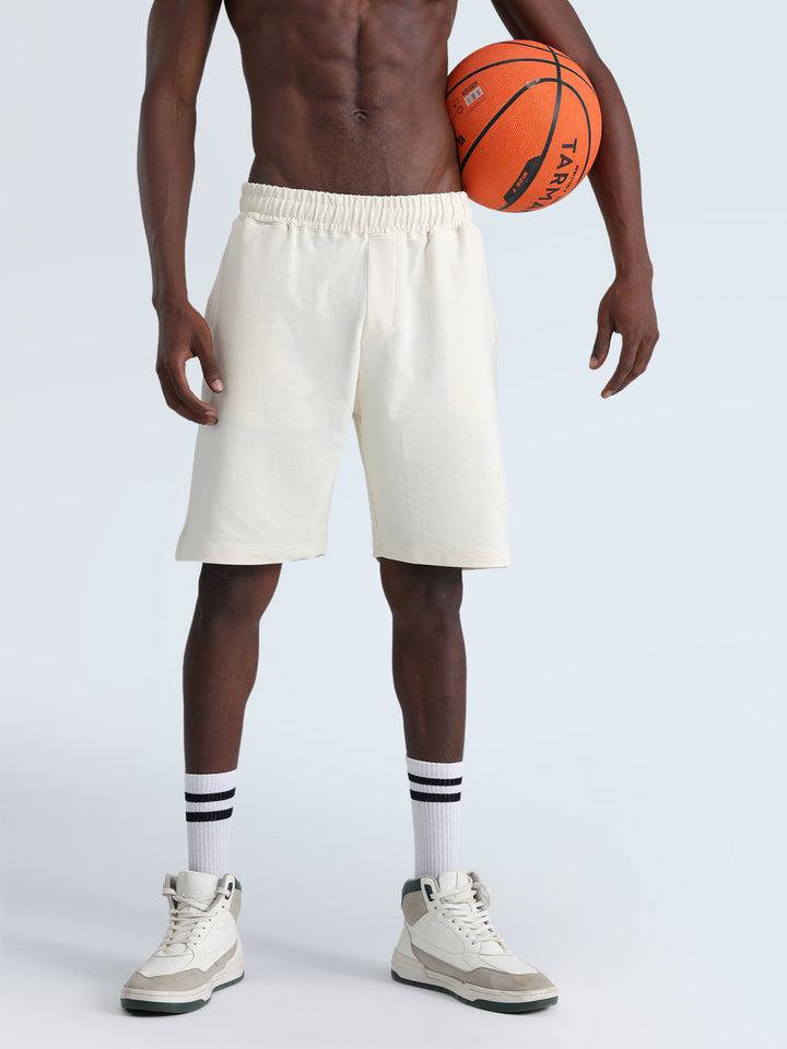Ivory Cotton Leisure Shorts
