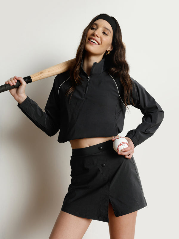 Black Rally Quarter Zip Jacket