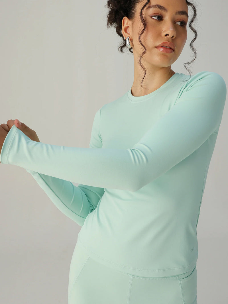 Mint Sculpt Crew Top