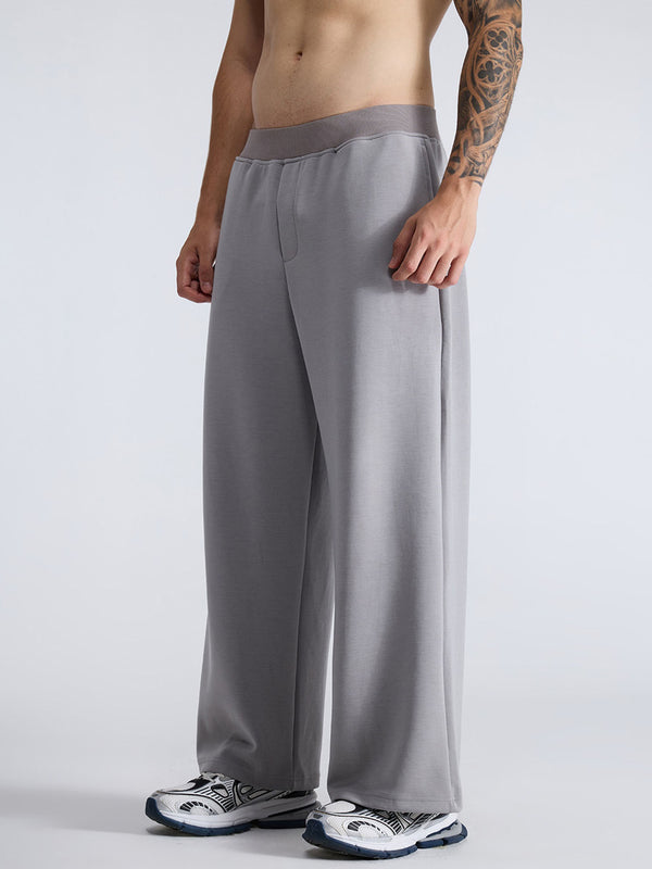 Grey Mello Wide Leg Joggers - Men