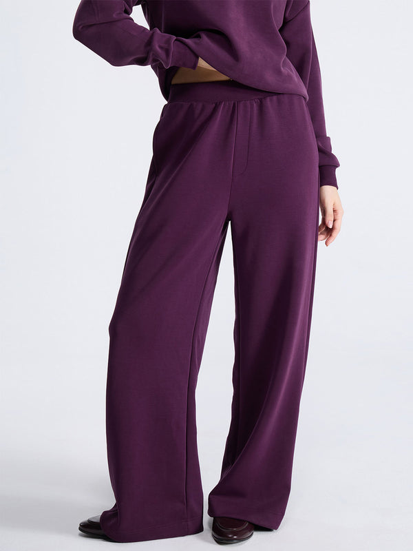 Grape Mello Wide Leg Joggers - Women