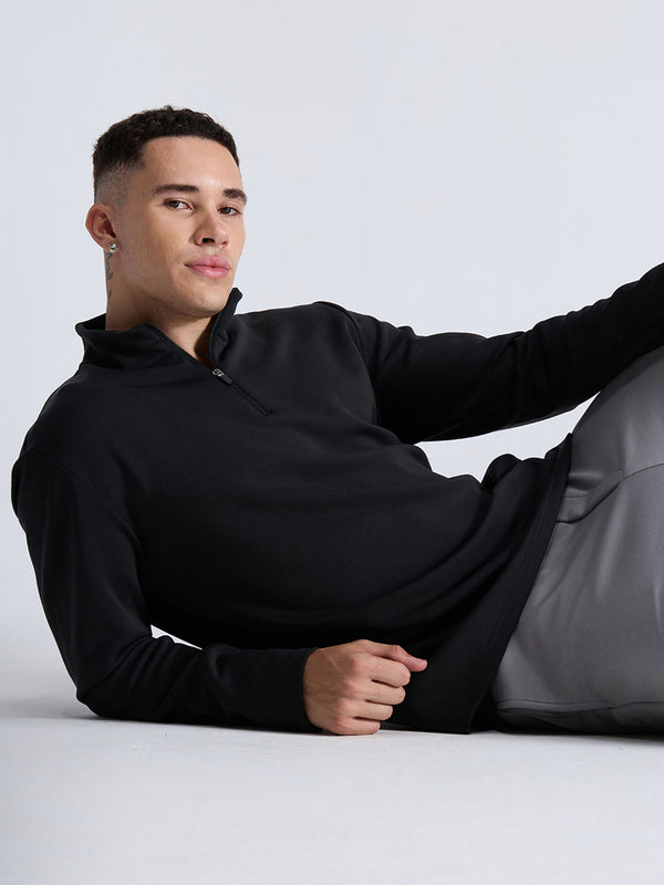 Black Mello Quarter Zip