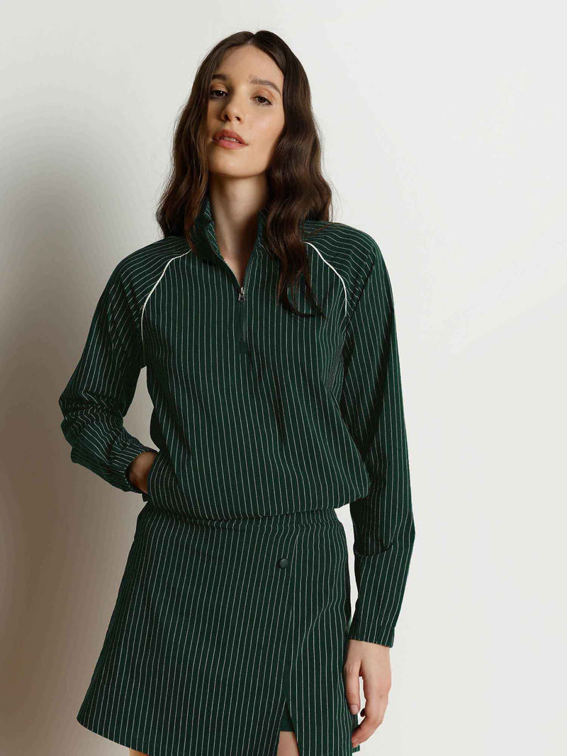 Pine Stripe Rally Quarter Zip Jacket