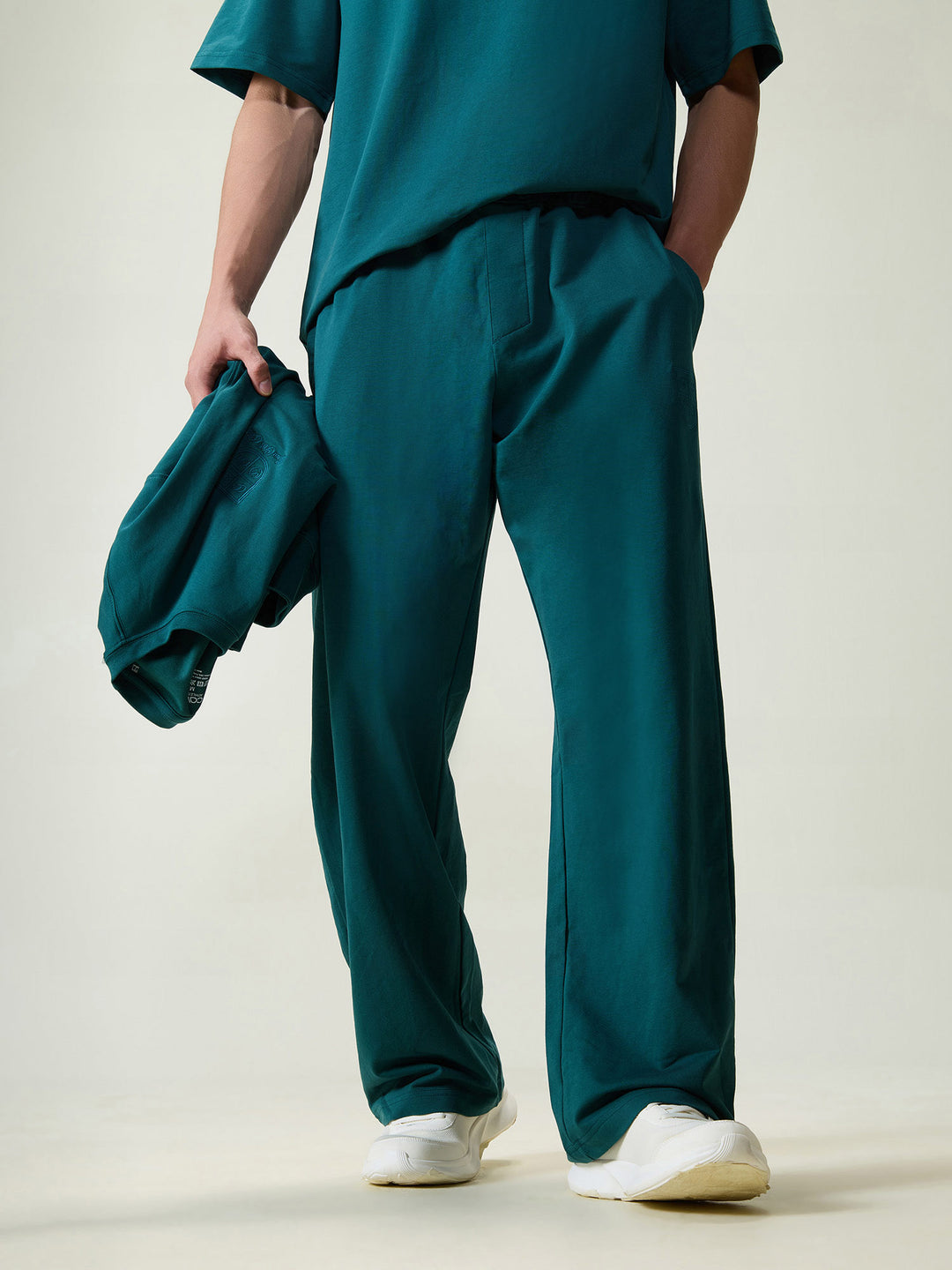 Green Wide Leg Joggers