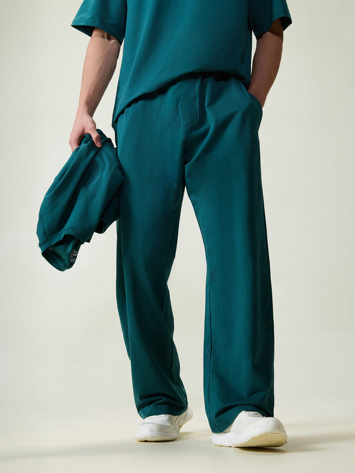 Green Wide Leg Joggers