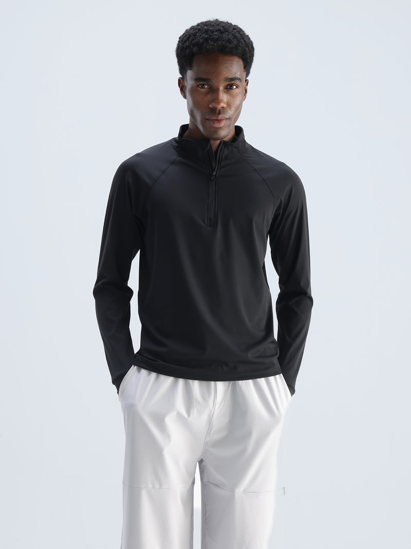 Black Athletic Quarter-Zip