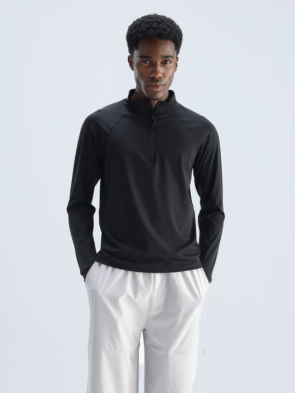 Black Athletic Quarter-Zip