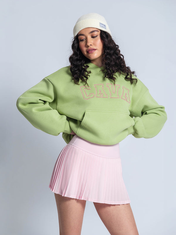 Light Green Fleece Oversized Hoodie
