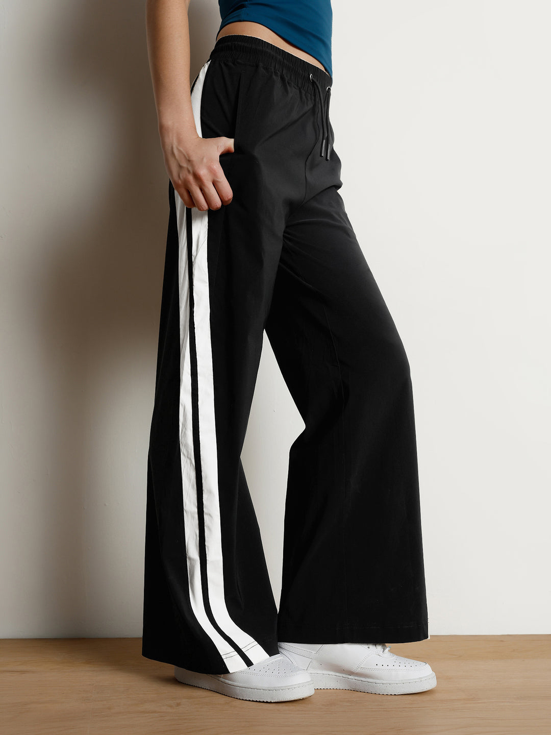 Black Drift Wide Leg Tracks - Women