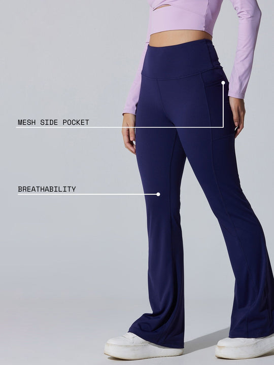 Hyperstretch Micro Flare Crop Pant - Purple (Small - 3X)