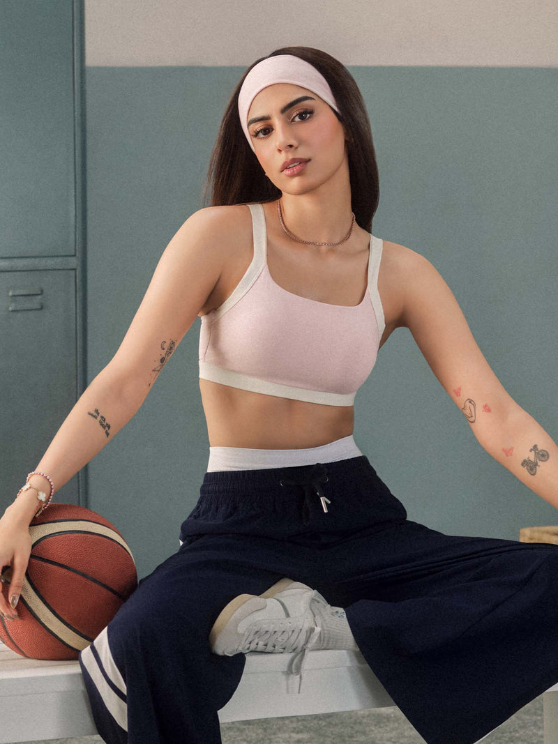 Blush Splitline Sports Bra