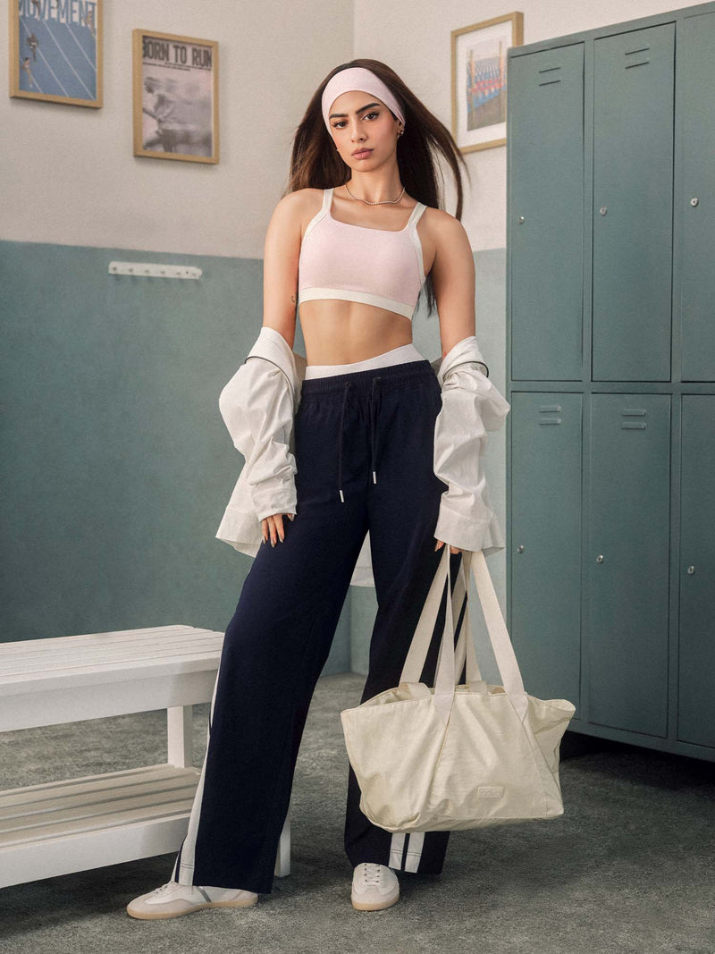 Navy Drift Wide Leg Tracks - Women
